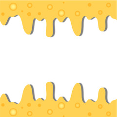 Cheese Melting Corner Background. Cheese Lovers Day. Cheese Decoration Frame Design. Svg File