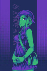 anime character design illustration