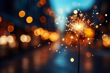 women celebrating happy new year eve with sparkler and bengal light in hand 