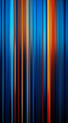 A bright array of blue and orange stripes