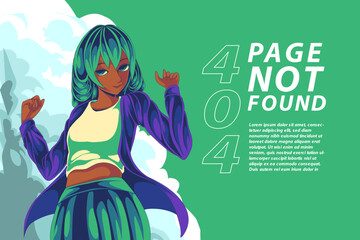 anime illustration error 404 page not found