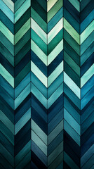 A classic chevron pattern in shades of blue and green