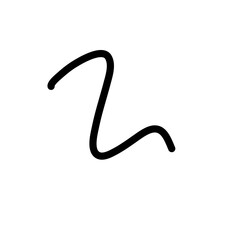 Random Line Curve. Abstract Black Line Curve. Hand Drawn Line. Childern Drawing Style. Line Design Element. Svg File