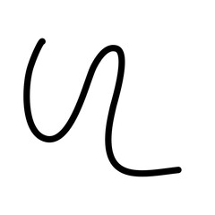 Random Line Curve. Abstract Black Line Curve. Hand Drawn Line. Childern Drawing Style. Line Design Element. Svg File