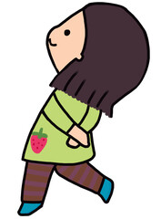 cute kid illustration . simple character drawing style for digital planner or your commercial art