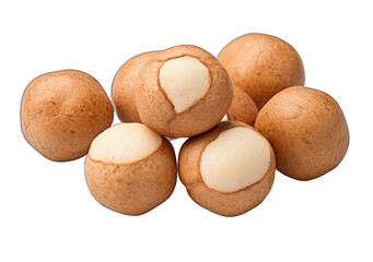 Fototapeta premium the Nutty Code: Beautiful Nuts on a Clear Canvas