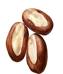 the Nutty Code: Beautiful Nuts on a Clear Canvas