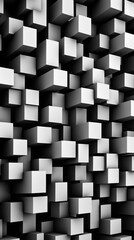 A geometric pattern of black and white squares