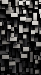 A geometric pattern of black and white squares