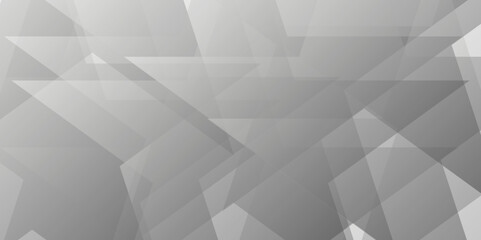 Fototapeta premium Abstract minimal geometric white and gray light background design. white transparent material in triangle diamond and squares shapes in random geometric pattern.