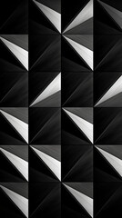 A geometric pattern with alternating triangles in black and white