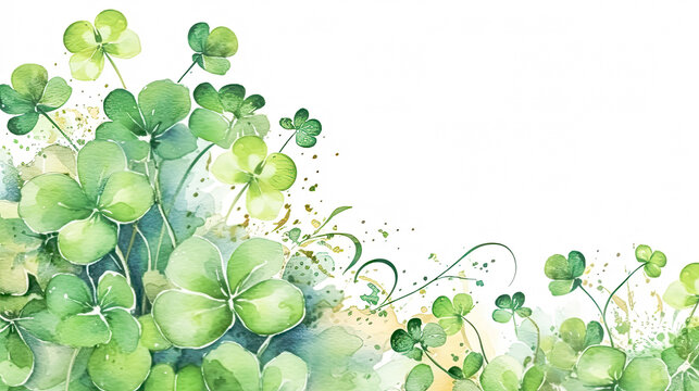 a watercolor image showcases the delicate beauty of the clover
