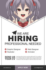 anime job vacancies design template