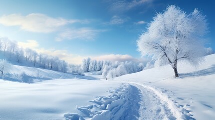 Obraz premium winter Snowy landscape