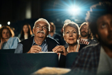 Senior couple in a Movie Theater