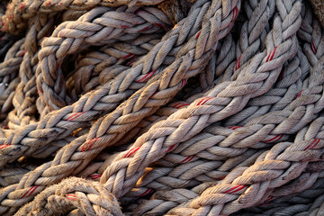 Fototapeta na wymiar Background texture of coiled marine or nautical rope