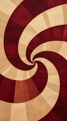 Obraz premium A maroon and tan plaid pattern with a spiral shape in the middle