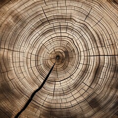 Nature's Symphony: intricate tree pattern with rings texture, Generative AI