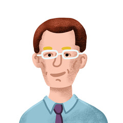 hand drawn profile picture portrait of imaginary person PNG image with transparent background