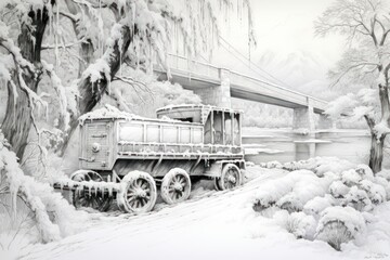 Snowy Bridges - Generative AI
