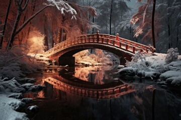 Snowy Bridges - Generative AI