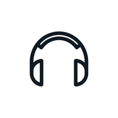 Obraz premium Headphones earphones flat icon. Vector illustration