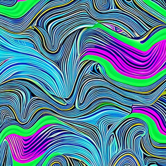 Fototapeta na wymiar Neon Waves Background
