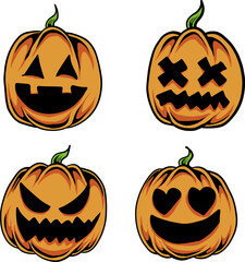 halloween pumpkin set