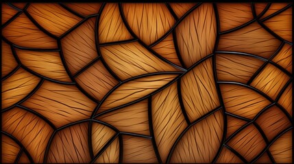 Stained glass window background with colorful Basket abstract.	