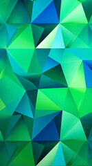 Fototapeta na wymiar A pattern of bright green and blue triangles
