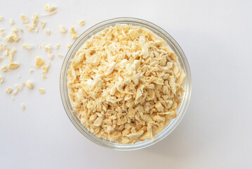 Dried Minced Ginger in a Bowl