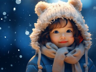 Fototapeta premium doll in the snow