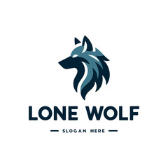 vector logo of a wolf