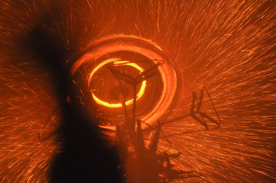 Cavallo di fuoco transl. Horse of fire fireworks display in Ripa