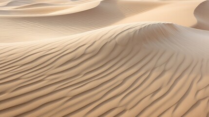 A close-up of wind-sculpted sand patterns in a remote desert.