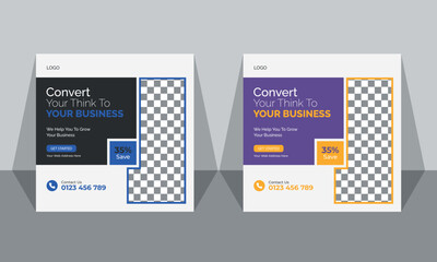 social media and facebook post template design,