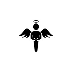 angel concept line icon. Simple element illustration. angel concept outline symbol design.