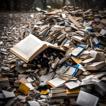 stack of old books