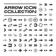 Fototapeta na wymiar Arrow icon collection. Arrows simple flat icons.