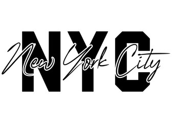 NYC new york city text effect grunge style vector.
