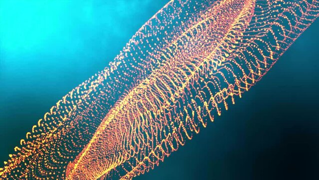 Modern point wave. cyber-big data movement. Link line to stream connection. big data systems. digital communication and technology.