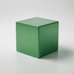 3d green cube