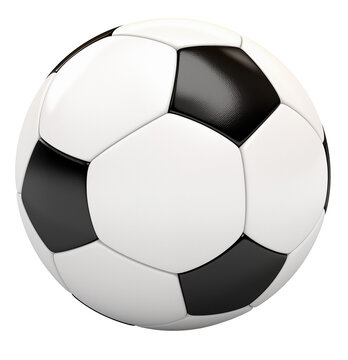 Classic Soccer Ball. Sport Closeup Mockup. Ai Generative