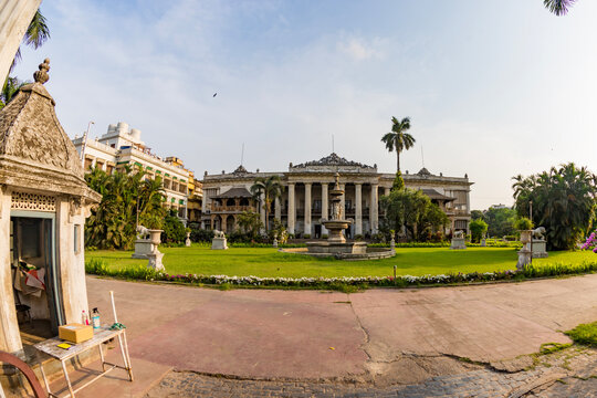 View at the Marble Palace in Kolkata. Koklata is the capital of the Indian state of West Bengal.