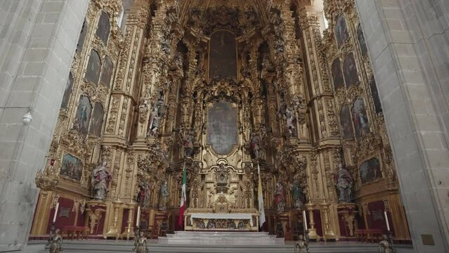 Interior of Mexico City Metropolitan Cathedral Roman Catholic Archdiocese - Altar of the Kings