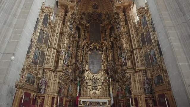 Interior of Mexico City Metropolitan Cathedral Roman Catholic Archdiocese - Altar of the Kings