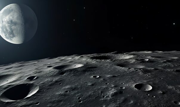 space footage of moons surface lunar photography 