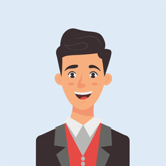 man in suit with tie _ person with a smile _ man in dress _ boy vector illustration _ Vector illustration _ men illustration _ eps vector illustration _ man