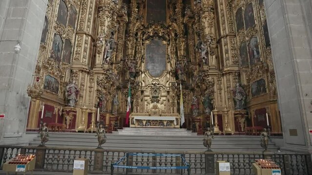 Interior of Mexico City Metropolitan Cathedral Roman Catholic Archdiocese - Altar of the Kings