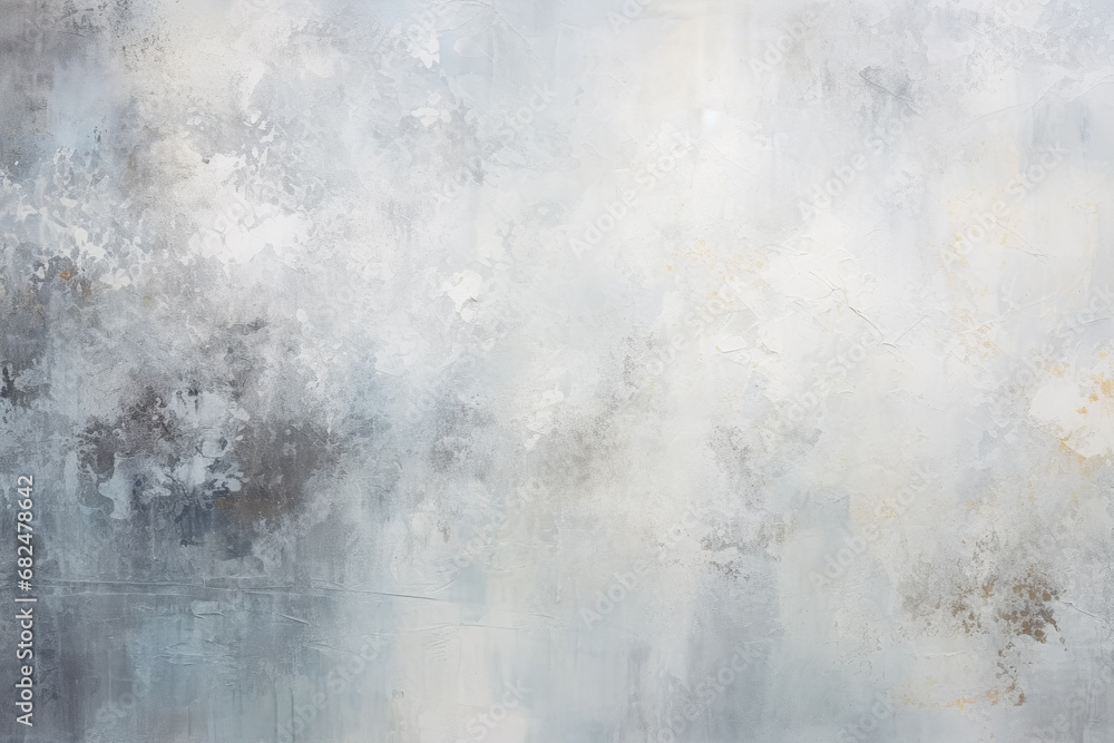 Poster abstract textured background with a blend of white and grey hues with subtle hints of rust, resembli